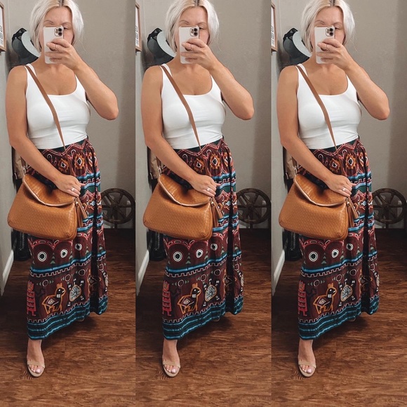 Breeches Dresses & Skirts - Vintage 70’s Breeches Bohemian earth tone Maxi skirt size M/L